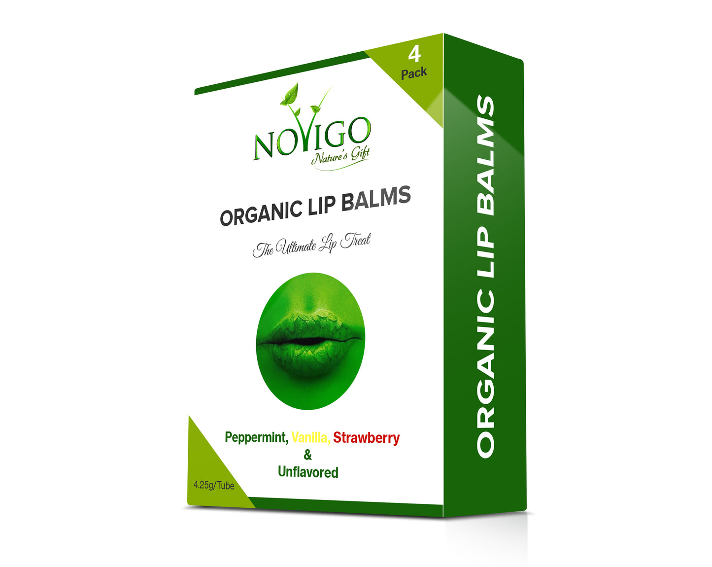 4-Pack Assorted Organic Lip Balm