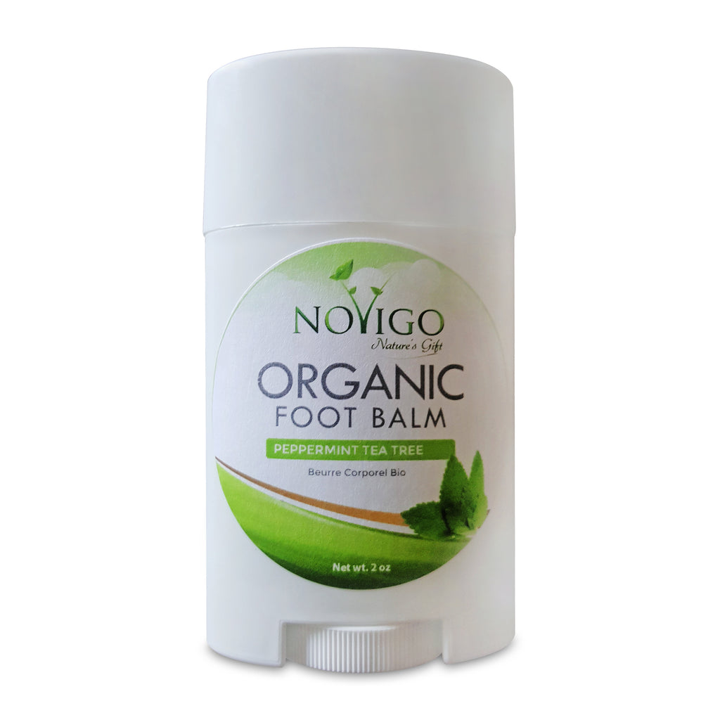 Organic Foot Balm (Peppermint Tea Tree) for Dry, Itchy, Scaly or Cracked feet.